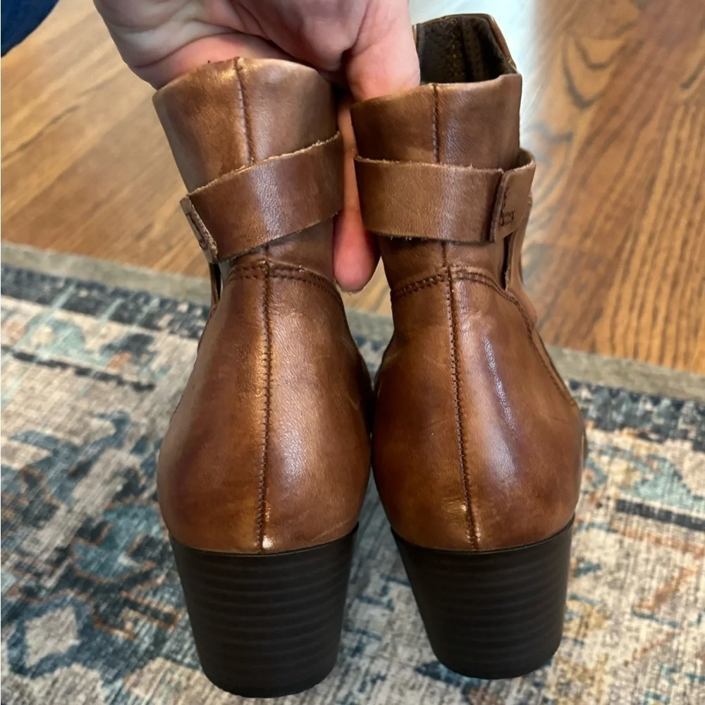 NEW Ecco | Shape‎ 35 Wrapped Shaft Bootie Cognac Brown Sz 40/9-9.5